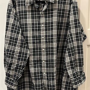 Ralph Lauren Black and White Casual Button Down Shirt
